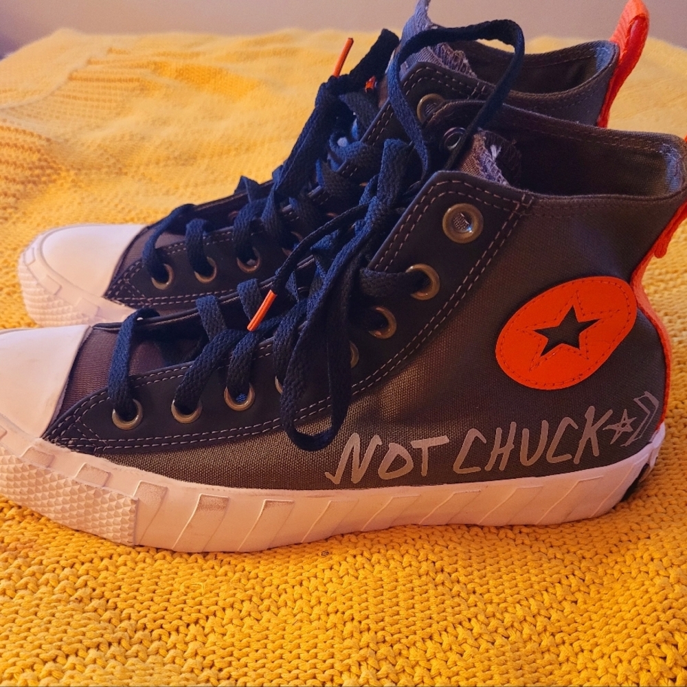 Converse Orange and Green Sneakers